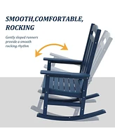 Mondawe Folding Adirondack Chairs, All Weather Outdoor Chairs for Deck Backyard Patio