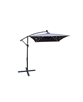 Solar Powered Led Patio Umbrella, 8 Ribs