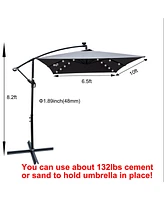 Streamdale Furniture Solar Powered Led Patio Umbrella, 8 Ribs