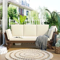 Wooden Daybed Sofa Chaise Lounge for Small Outdoor Spaces