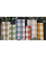 Design Imports Buffalo Check Kitchen Collection, Classic Farmhouse Dishtowel Set, 20x30", Antique Green, 3 Piece