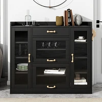 Modernist Side Cabinet, Freestanding Shoe Rack, Versatile Display Cabinet