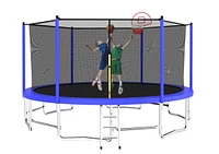 Streamdale Furniture 16ft Trampoline with Bar, Hoop & Enclosure