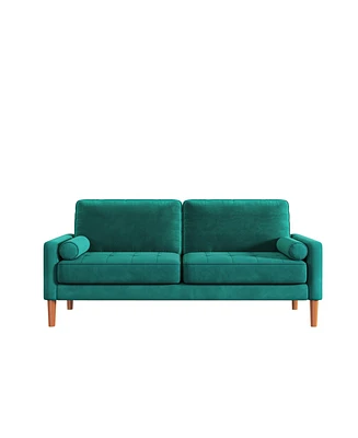 Simplie Fun 67" Modern 3-Seater Sofa in Green for Small Spaces