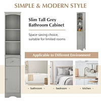 Freestanding Bathroom Cabinet with Drawer and Adjustable Shelf