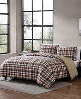 Eddie Bauer Astoria Plaid Microsuede 3 Piece Duvet Cover Set