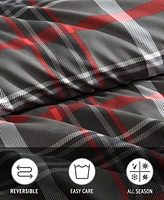 Eddie Bauer Willow Plaid Microsuede Piece Duvet Cover Set