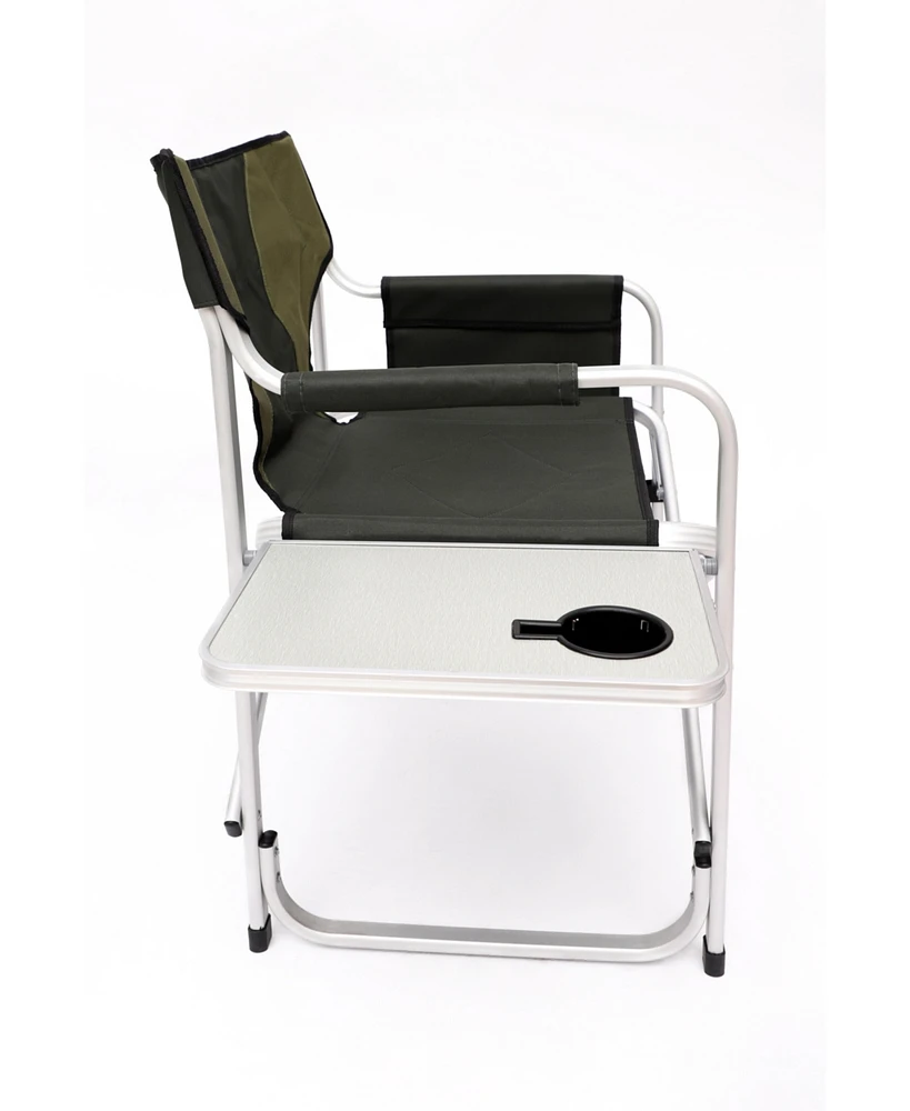 Simplie Fun Lightweight Folding Chair with Table & Pockets