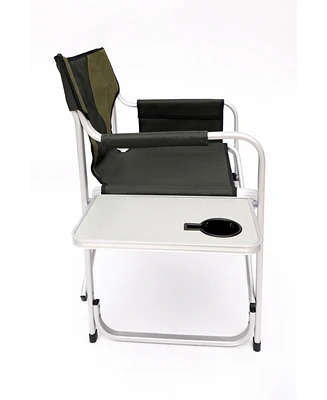 Simplie Fun Lightweight Folding Chair with Table & Pockets