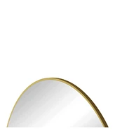 Streamdale Furniture Gold Metal Framed 48" Wall Mirror - Oversized Circular Vanity Mirror