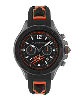 Plein Sport Men's Warrior Tech Chronograph Date Quartz Orange Silicone 47.5MM