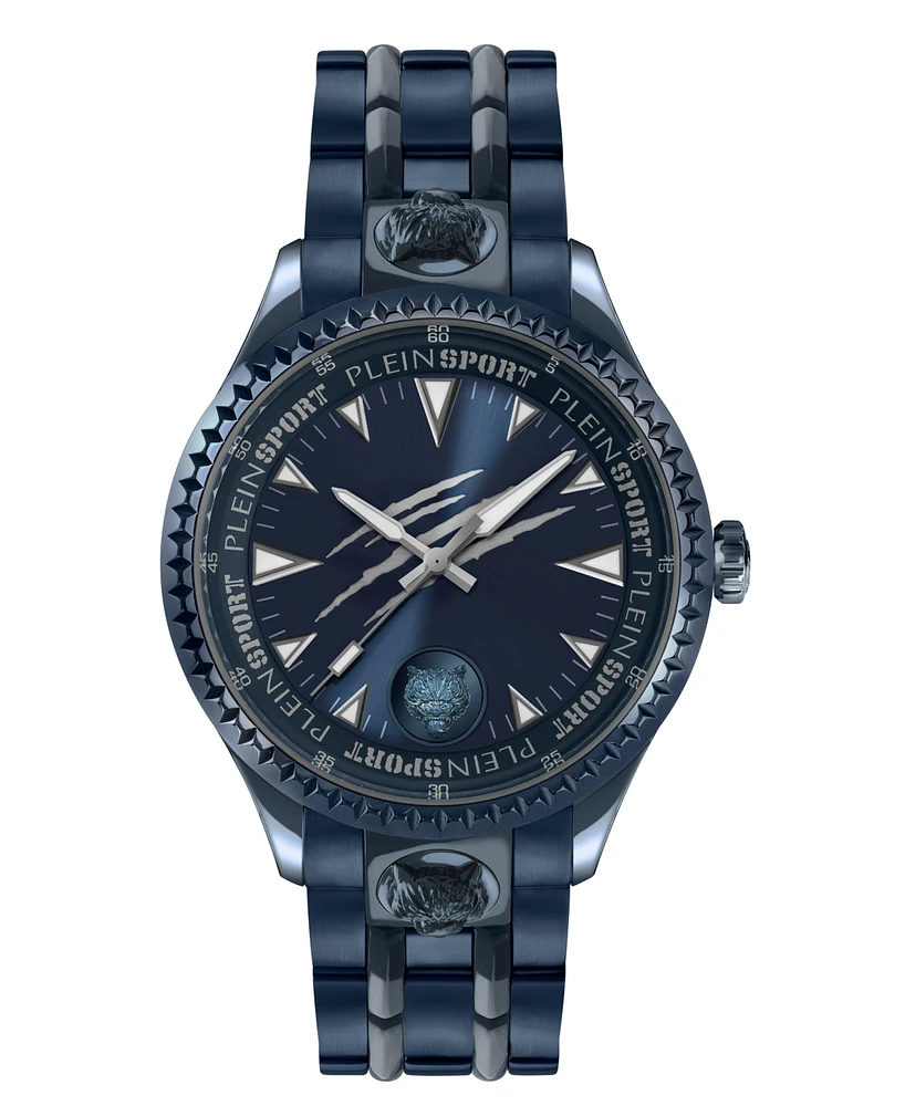 Plein Sport Men's Lineman Three Hand Quartz Blue Stainless Steel 45MM