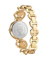Plein Sport Women's Supernova Two Hand Quartz Gold Stainless Steel Jewelry Clasp closure 34MM