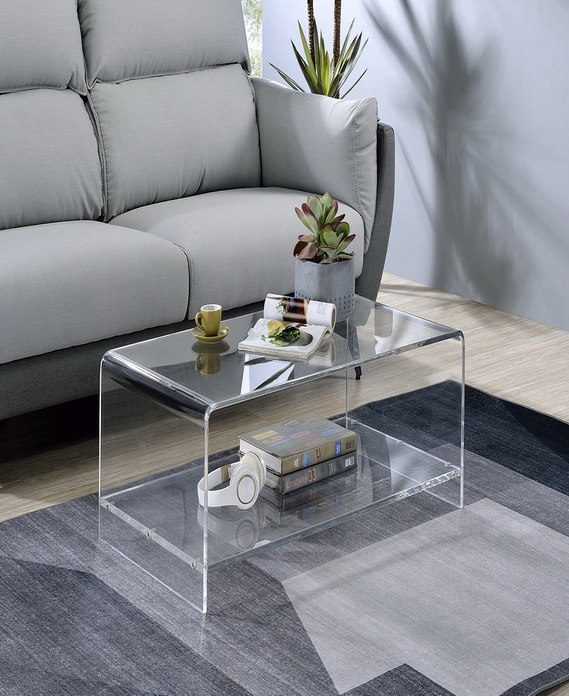 Fox Hill Trading Marcus 38" Acrylic Two-Tier Coffee Table