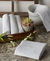 Design Imports Cotton Kitchen Collection Dishtowel Set, 18x26", White, 6 Piece