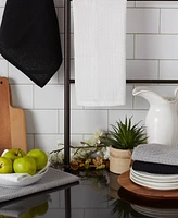 Design Imports Cotton Kitchen Collection Dishtowel Set, 18x26", Assorted Neutrals, 6 Piece