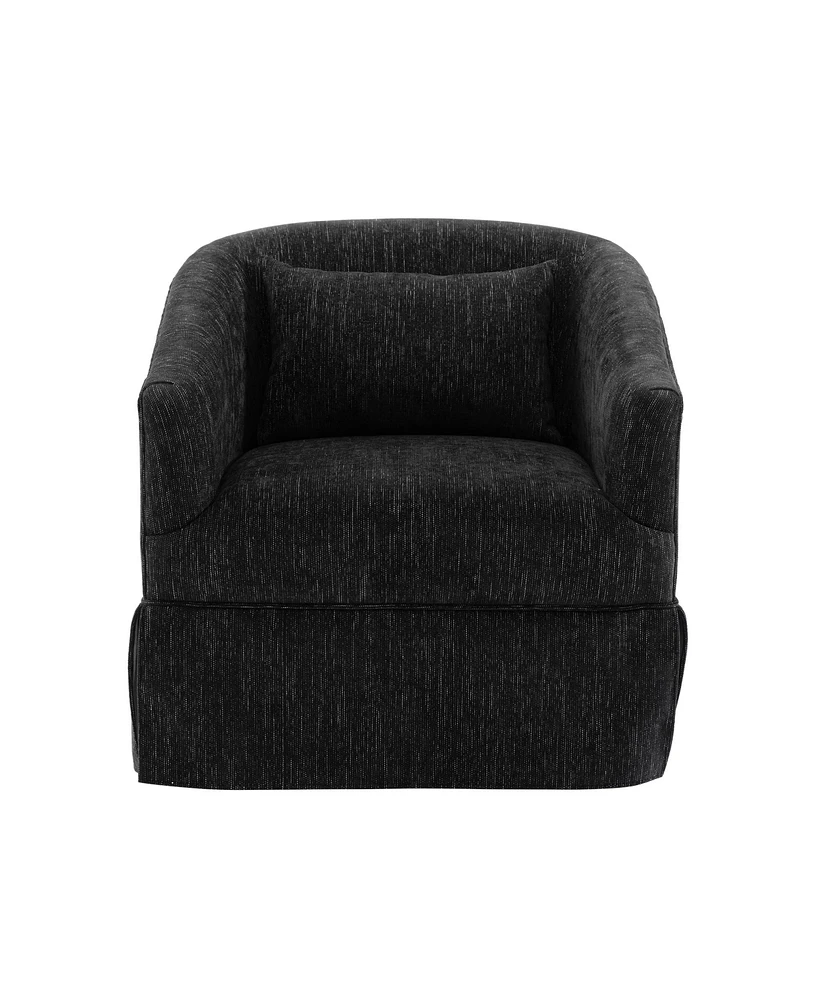 Simplie Fun Swivel Accent Armchair Linen Blend