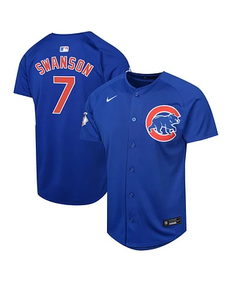 Nike Big Boys and Girls Dansby Swanson Royal Chicago Cubs Alternate Limited Player Jersey