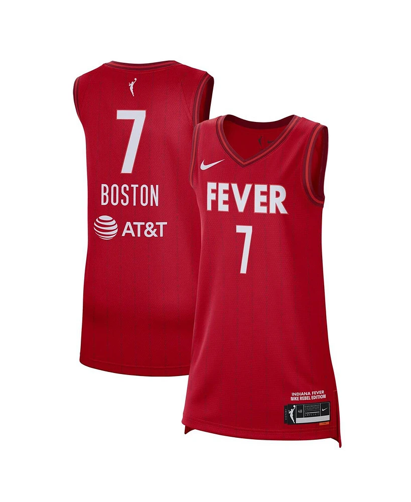Nike Men's and Women's Aliyah Boston Red Indiana Fever Rebel Edition Player Jersey