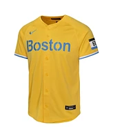 Nike Big Boys and Girls Gold Boston Red Sox City Connect Limited Jersey