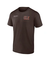 Fanatics Men's Brown Cleveland Browns Split Zone T-Shirt