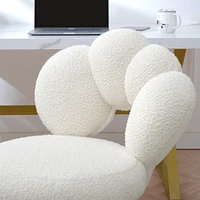 360 Swivel Height Adjustable, Swivel Chair, Teddy Fabric, Home Office Chair