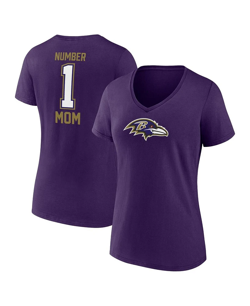 Fanatics Women's Branded Purple Baltimore Ravens Mother's Day V-Neck T-Shirt