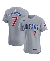 Nike Men's Dansby Swanson Gray Chicago Cubs Road Elite Player Jersey