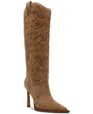 Steve Madden Women's Kinzee Stiletto Western Tall Dress Boots