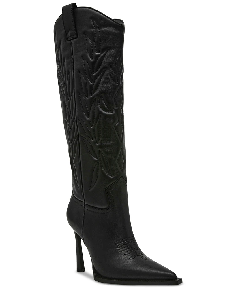 Steve Madden Women's Kinzee Stiletto Western Tall Dress Boots