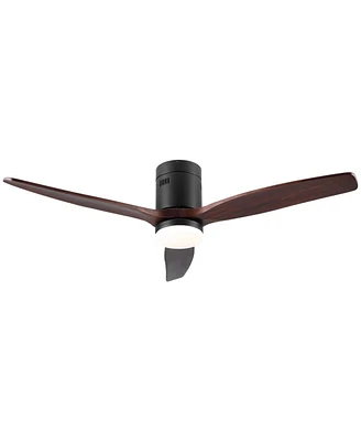 Simplie Fun 52 In.Integrated Led Low Profile Ceiling Fan With Dimmable Light