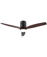 Simplie Fun 52 In.Integrated Led Low Profile Ceiling Fan With Dimmable Light