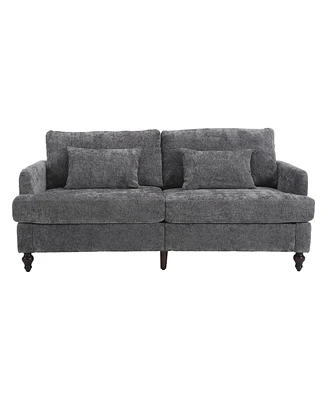 Simplie Fun Modern Chenille Fabric Loveseat, 2-Seat Upholstered Loveseat Sofa Modern Couch