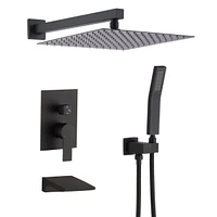 10 Inch Wall Mounted Rainfall Shower Head System Shower Faucet