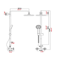 Matte Black Dual Shower Combo System