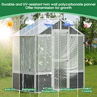 Streamdale Furniture Polycarbonate Greenhouse for Outdoor Plant Gardening