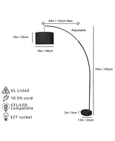 78" Silver Arch Floor Lamp With Kd Shade with Double Box (1 Piece)