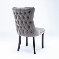 Set of 2 Upholstered Wingback Dining Chairs