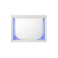 Streamdale Furniture Tarian Mirror with Led, Pearl White Finish