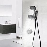 Streamdale Furniture 6 Function Rain Shower Head with Handheld - Valve Included