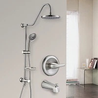 8" Rain Shower Head with Handheld System and Tub Spout