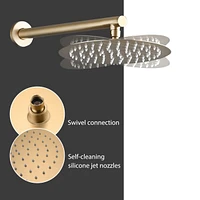 High Pressure Wall Mounted Shower With 5-Function Handheld Shower Head