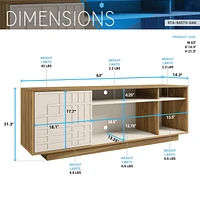 Streamdale Furniture Contemporary Tv Stand For TVs Up To 70", Oak