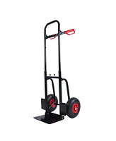 Simplie Fun 330 Lb Steel Trolley with Double Handles and Rubber Wheels