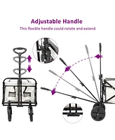 Streamdale Furniture Folding Utility Wagon with Anti-Slip Wheels