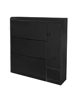 Streamdale Furniture 3-Drawer Shoe Cabinet & Seat Organizer