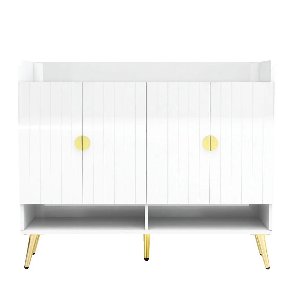 Streamdale Furniture Modern 11-Tier Shoe Cabinet with Adjustable Shelves