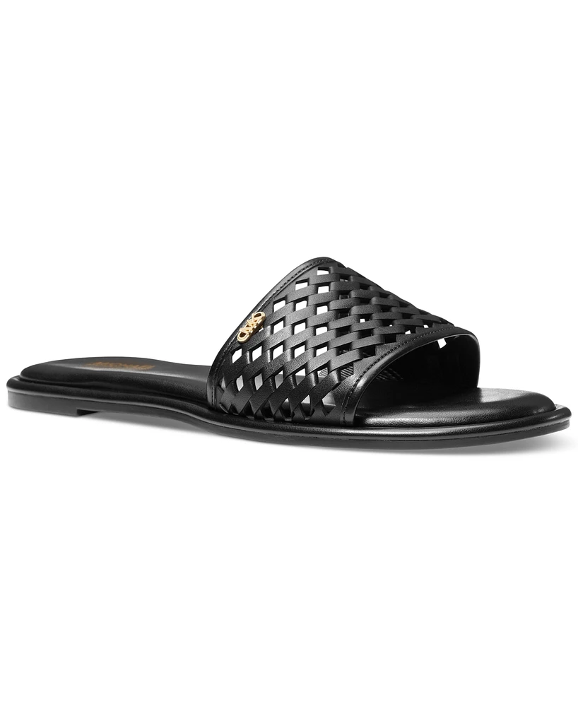 Michael Kors Women's Saylor Perforated Slide Sandals