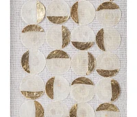 Aurelian Emblem Natural Capiz With Gold Foil 2-Piece Shadowbox Wall Decor Set