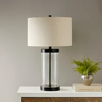 Streamdale Furniture Macon Glass Cylinder Table Lamp